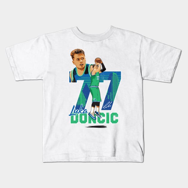 Luka Doncic Tee T-shirt Kids T-Shirt by goderslim